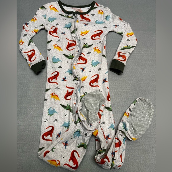 Jumping Beans Boys soft 4T footed sleepwear- dinosaurs - Picture 1 of 2